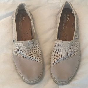 Toms | Cream Suede Mesh Espadrille Flats
